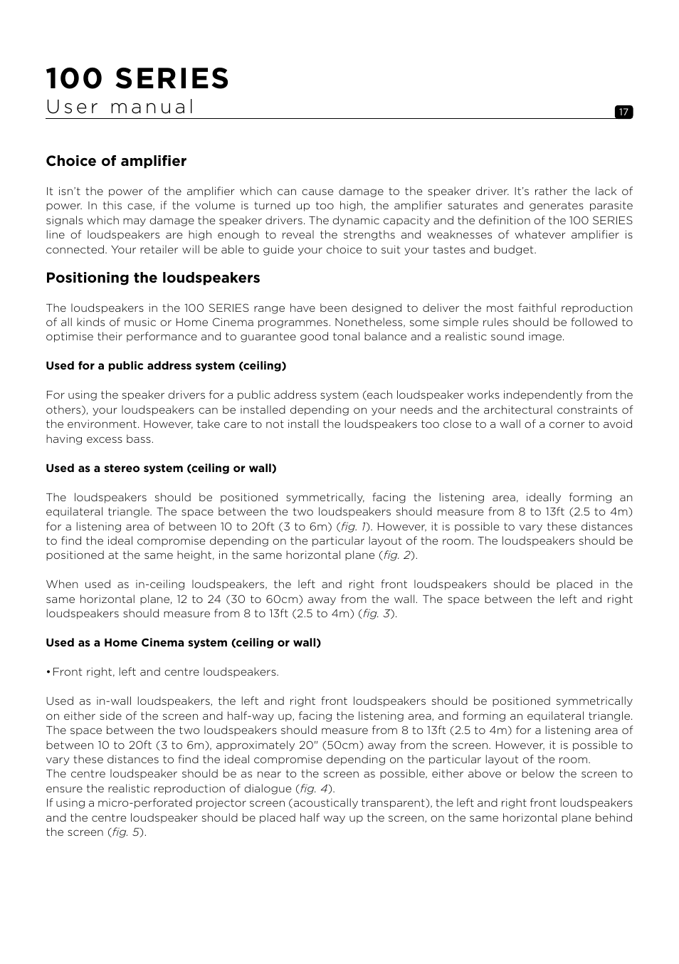 100 series | Focal 100 ICW6 6.5" 2-Way In-Wall / In-Ceiling Speaker (Single) User Manual | Page 17 / 74