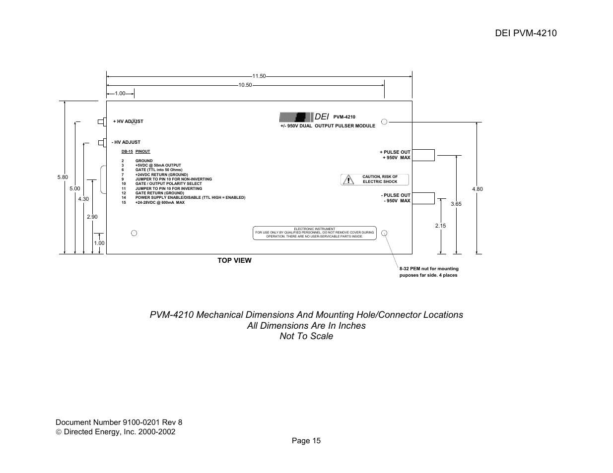 Dei pvm-4210, Top view | Directed Electronics PVM-4210 User Manual | Page 17 / 17