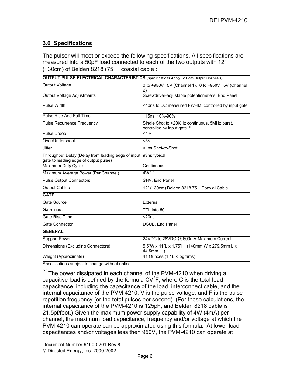 0 specifications | Directed Electronics PVM-4210 User Manual | Page 8 / 17