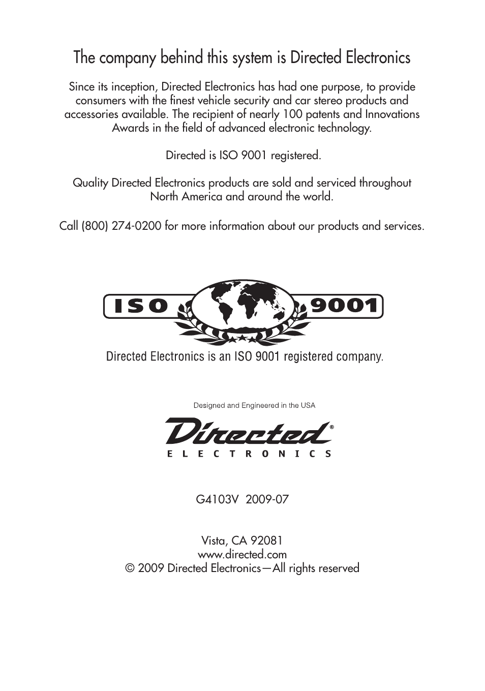 Directed Electronics VIPER 4103XV User Manual | Page 28 / 28