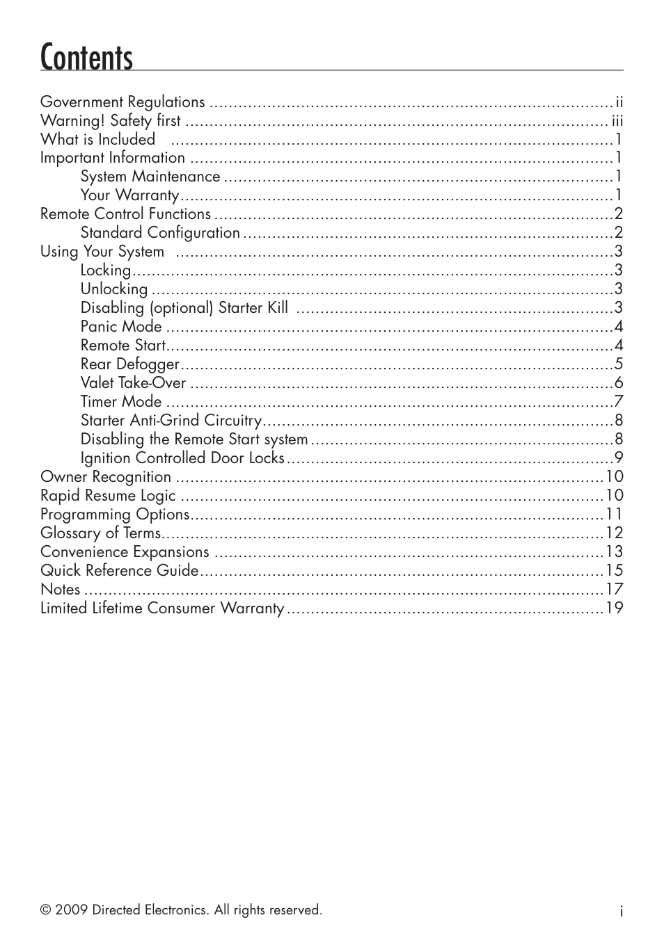 Directed Electronics VIPER 4103XV User Manual | Page 3 / 28