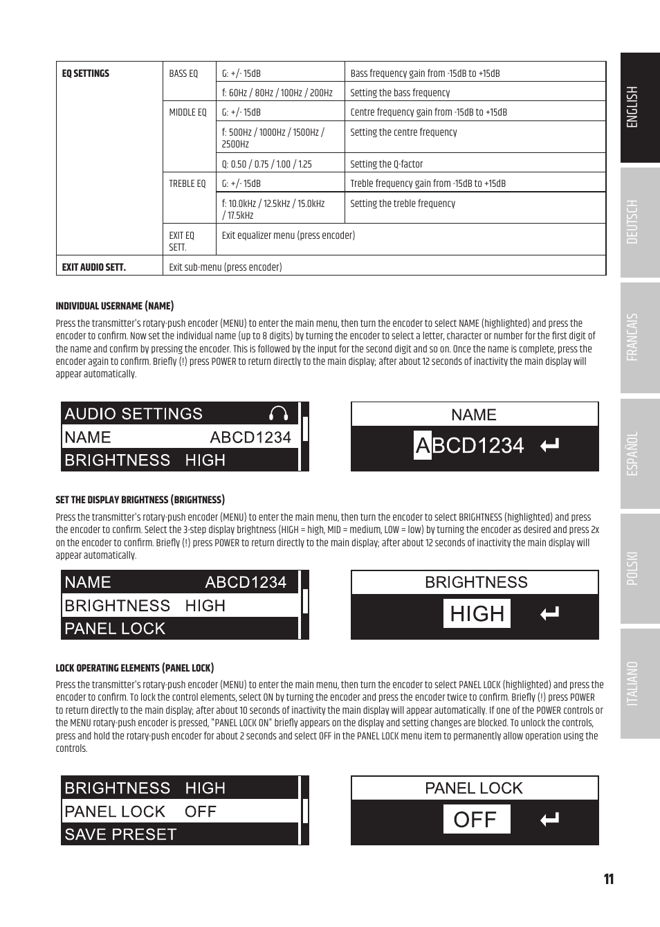 LD Systems U504.7 IEM Wireless Stereo In-Ear Monitoring System (470 to 490 MHz) User Manual | Page 11 / 108