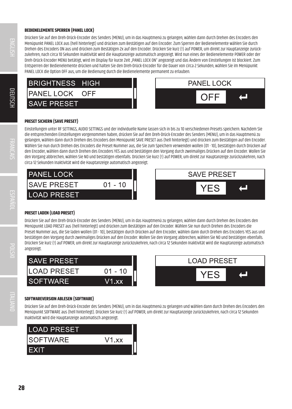 LD Systems U504.7 IEM Wireless Stereo In-Ear Monitoring System (470 to 490 MHz) User Manual | Page 28 / 108