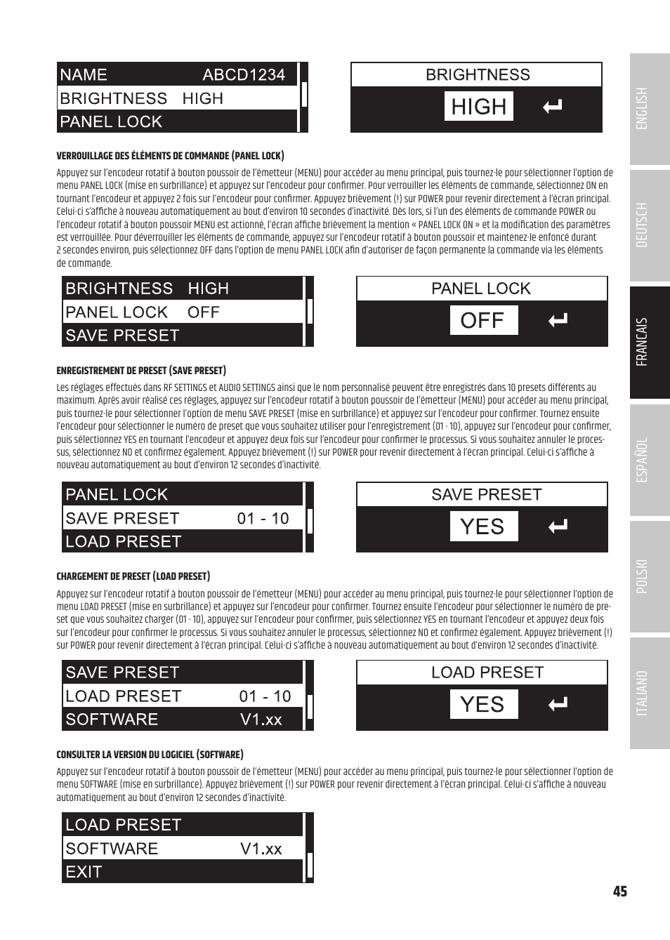 LD Systems U504.7 IEM Wireless Stereo In-Ear Monitoring System (470 to 490 MHz) User Manual | Page 45 / 108