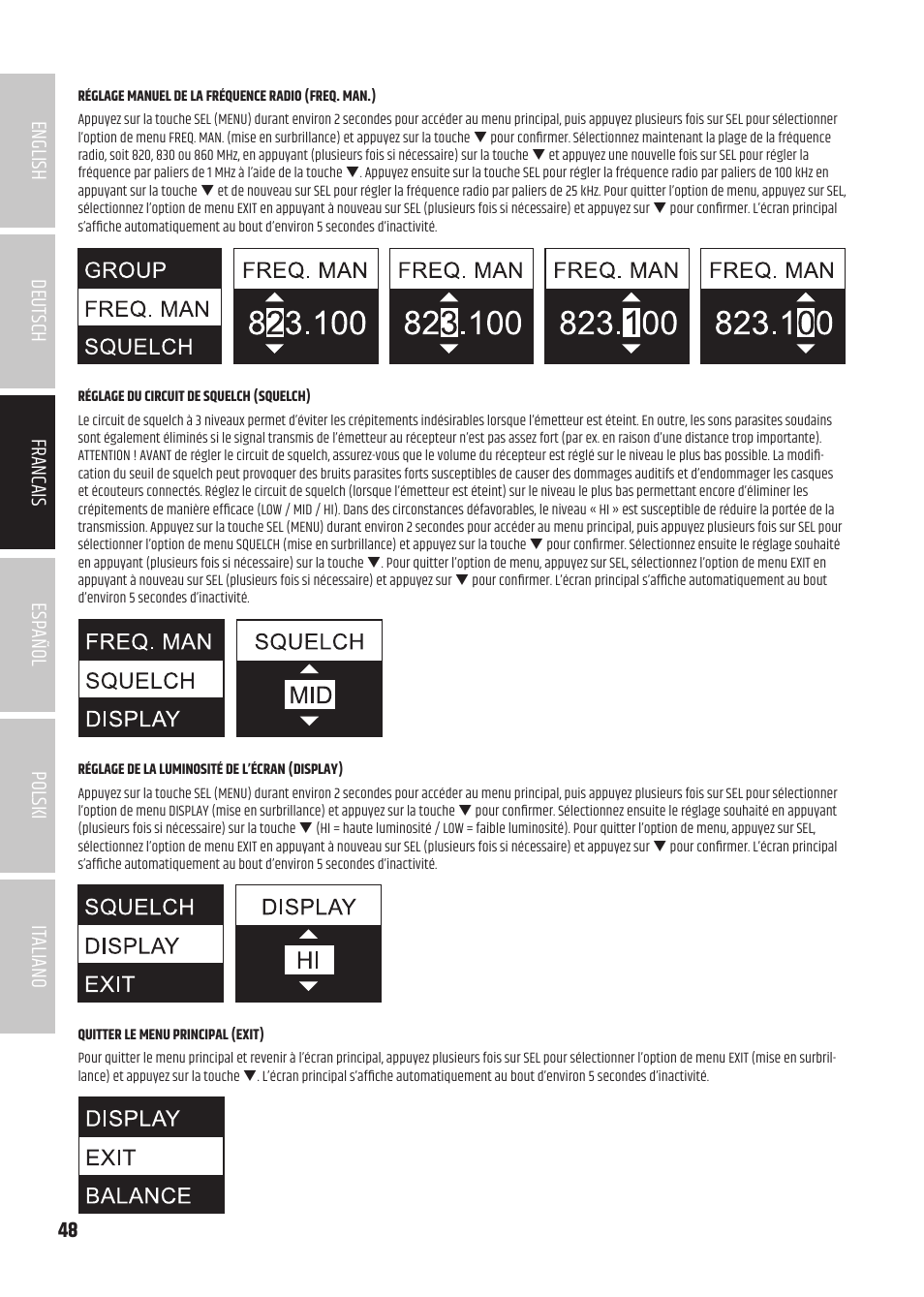 LD Systems U504.7 IEM Wireless Stereo In-Ear Monitoring System (470 to 490 MHz) User Manual | Page 48 / 108