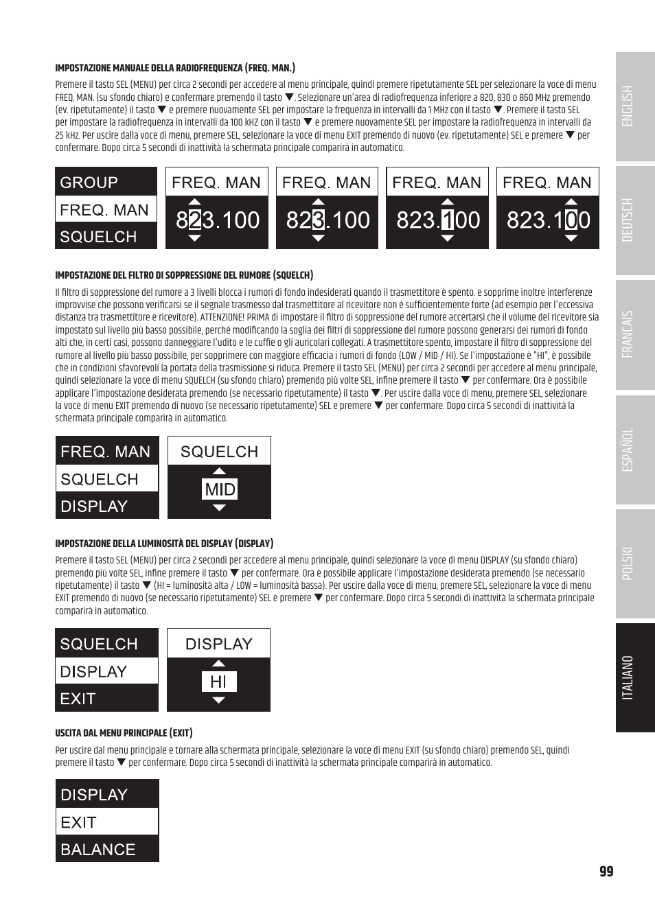 LD Systems U504.7 IEM Wireless Stereo In-Ear Monitoring System (470 to 490 MHz) User Manual | Page 99 / 108