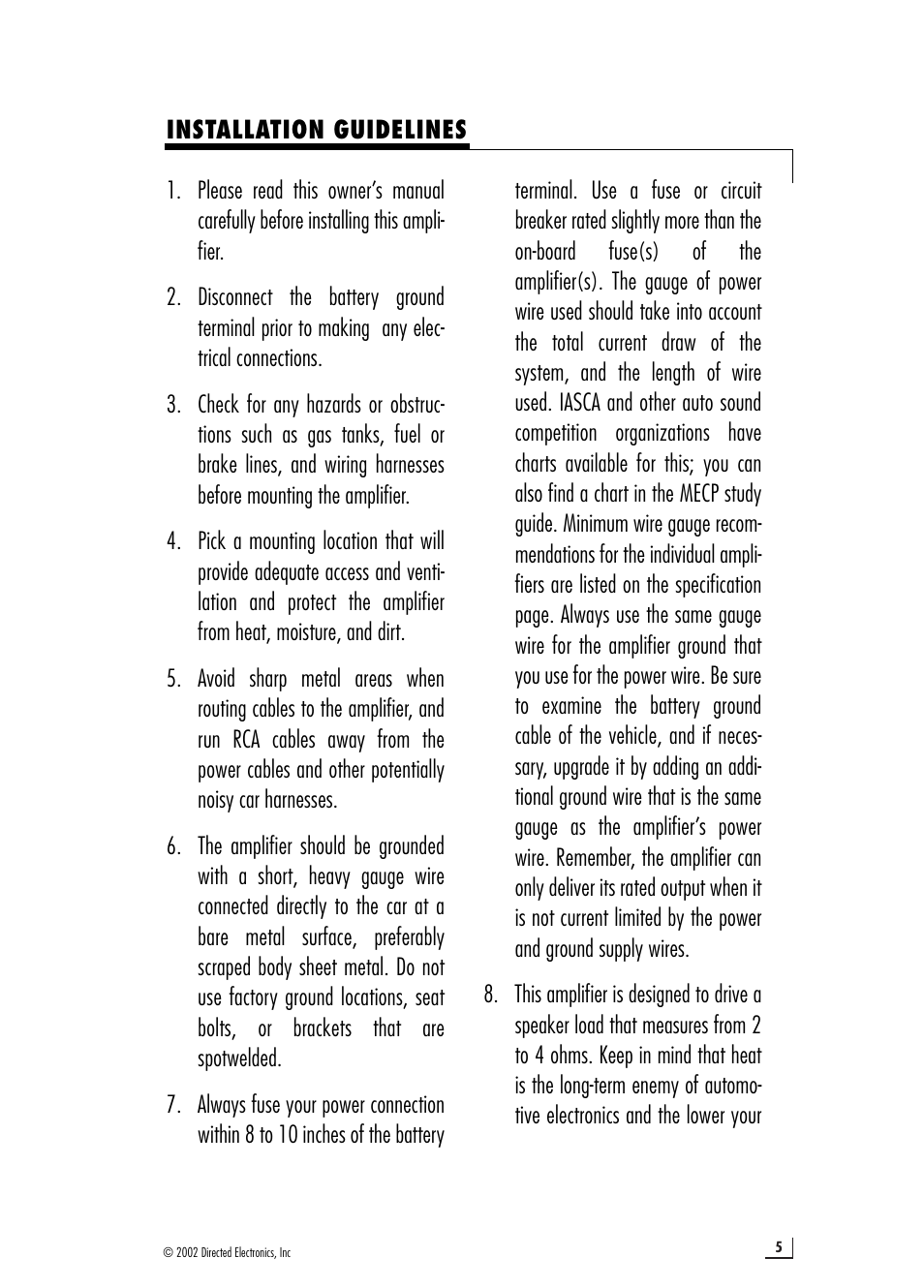 Directed Electronics 250d User Manual | Page 5 / 12