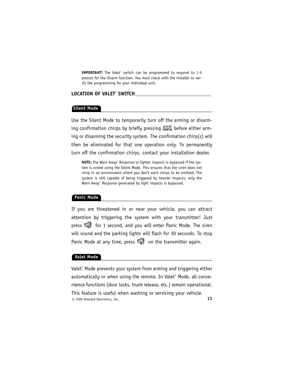 Directed Electronics ESP 540 User Manual | Page 14 / 37