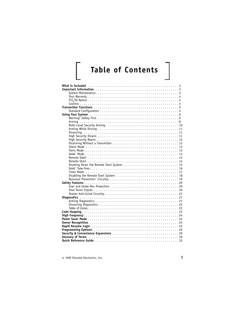 Directed Electronics ESP 540 User Manual | Page 2 / 37