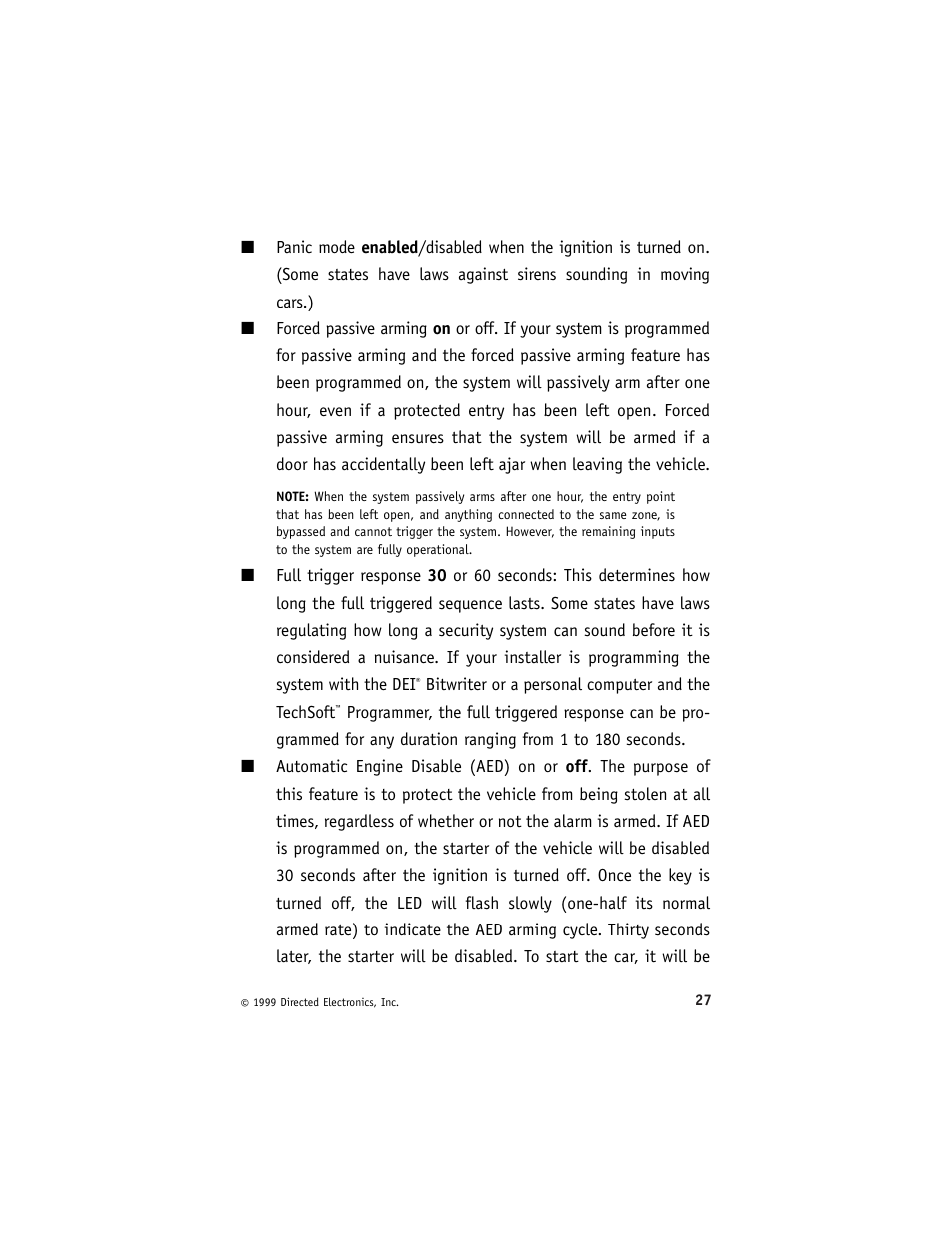 Directed Electronics ESP 540 User Manual | Page 28 / 37