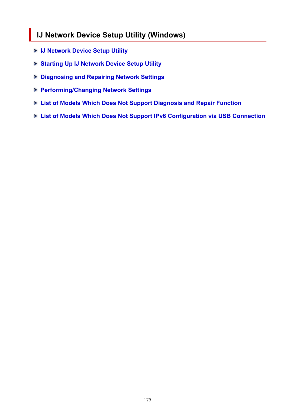 Ij network device setup utility (windows) | Canon imagePROGRAF PRO-300 13" Photographic Inkjet Printer User Manual | Page 175 / 650