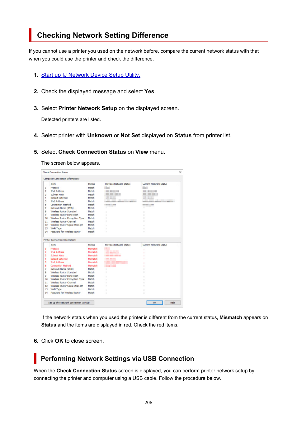Checking network setting difference | Canon imagePROGRAF PRO-300 13" Photographic Inkjet Printer User Manual | Page 206 / 650