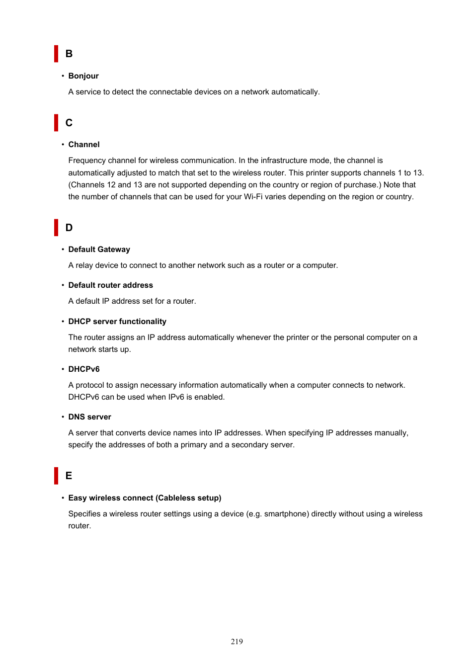 B c d e | Canon imagePROGRAF PRO-300 13" Photographic Inkjet Printer User Manual | Page 219 / 650