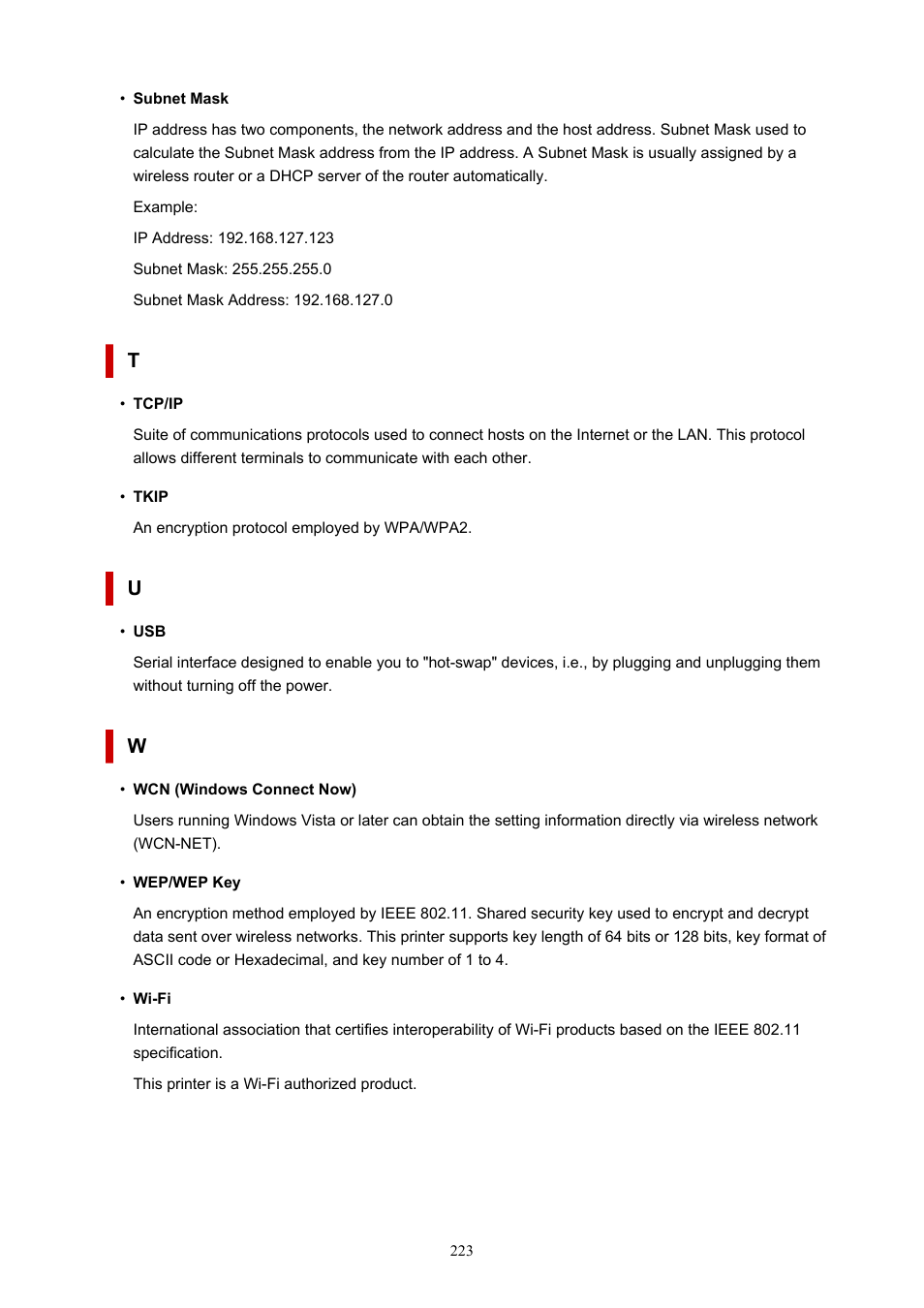 T u w | Canon imagePROGRAF PRO-300 13" Photographic Inkjet Printer User Manual | Page 223 / 650