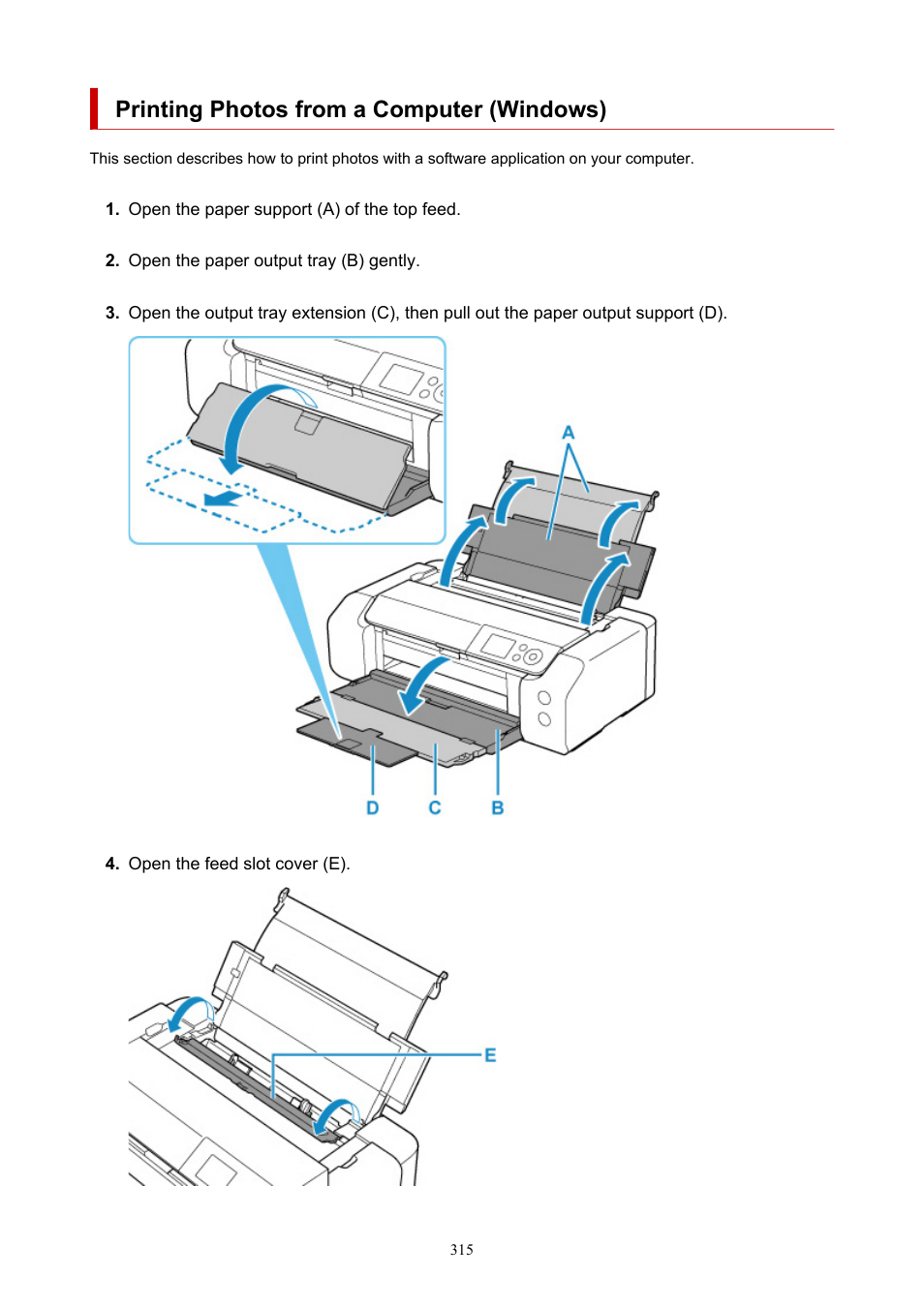 Printing photos from a computer (windows) | Canon imagePROGRAF PRO-300 13" Photographic Inkjet Printer User Manual | Page 315 / 650