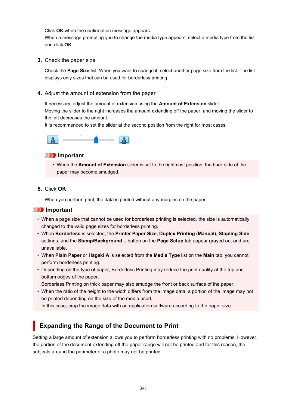 Expanding the range of the document to print | Canon imagePROGRAF PRO-300 13" Photographic Inkjet Printer User Manual | Page 341 / 650