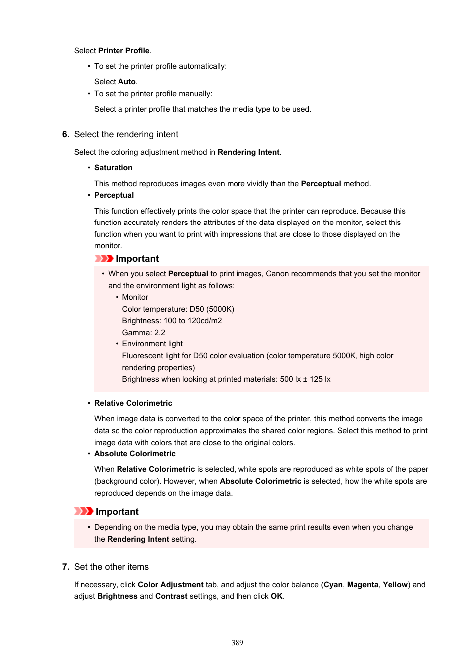 Canon imagePROGRAF PRO-300 13" Photographic Inkjet Printer User Manual | Page 389 / 650