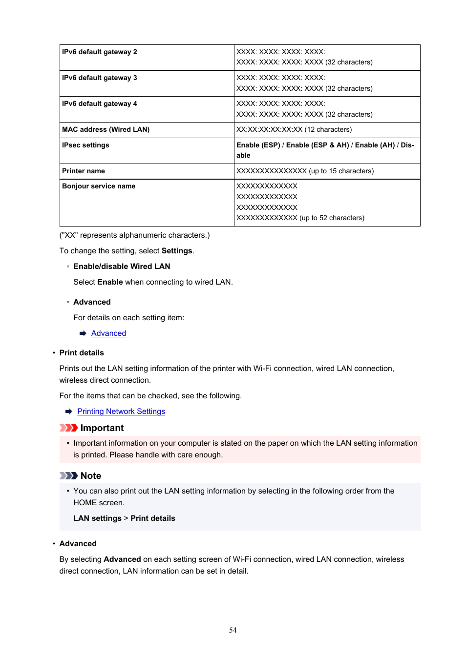 Important | Canon imagePROGRAF PRO-300 13" Photographic Inkjet Printer User Manual | Page 54 / 650