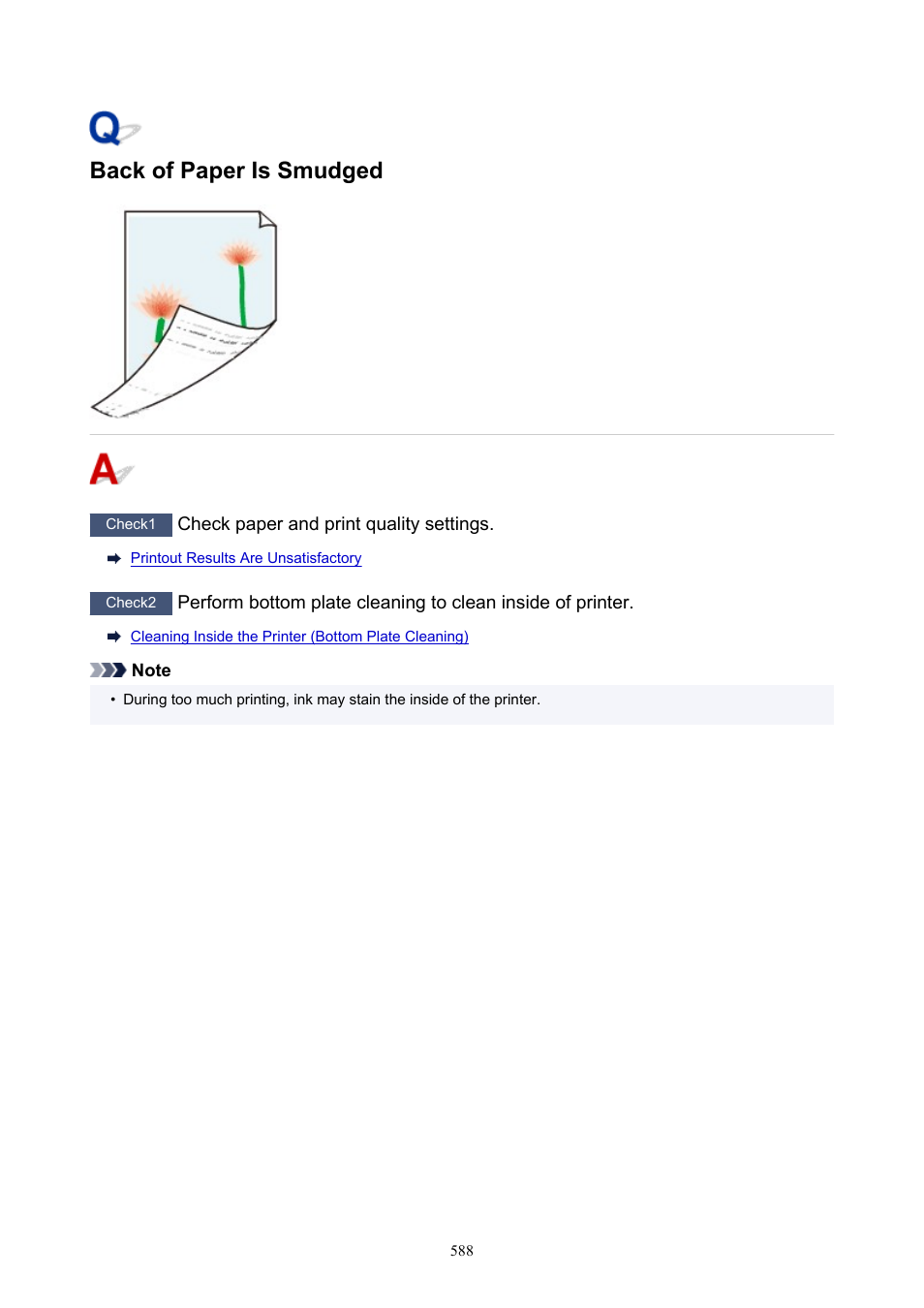 Back of paper is smudged | Canon imagePROGRAF PRO-300 13" Photographic Inkjet Printer User Manual | Page 588 / 650