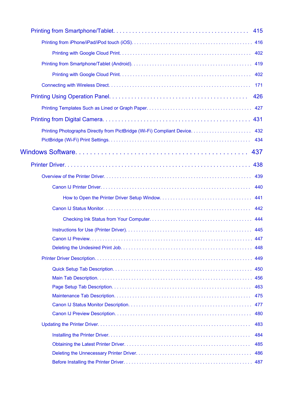 Windows software | Canon imagePROGRAF PRO-300 13" Photographic Inkjet Printer User Manual | Page 8 / 650