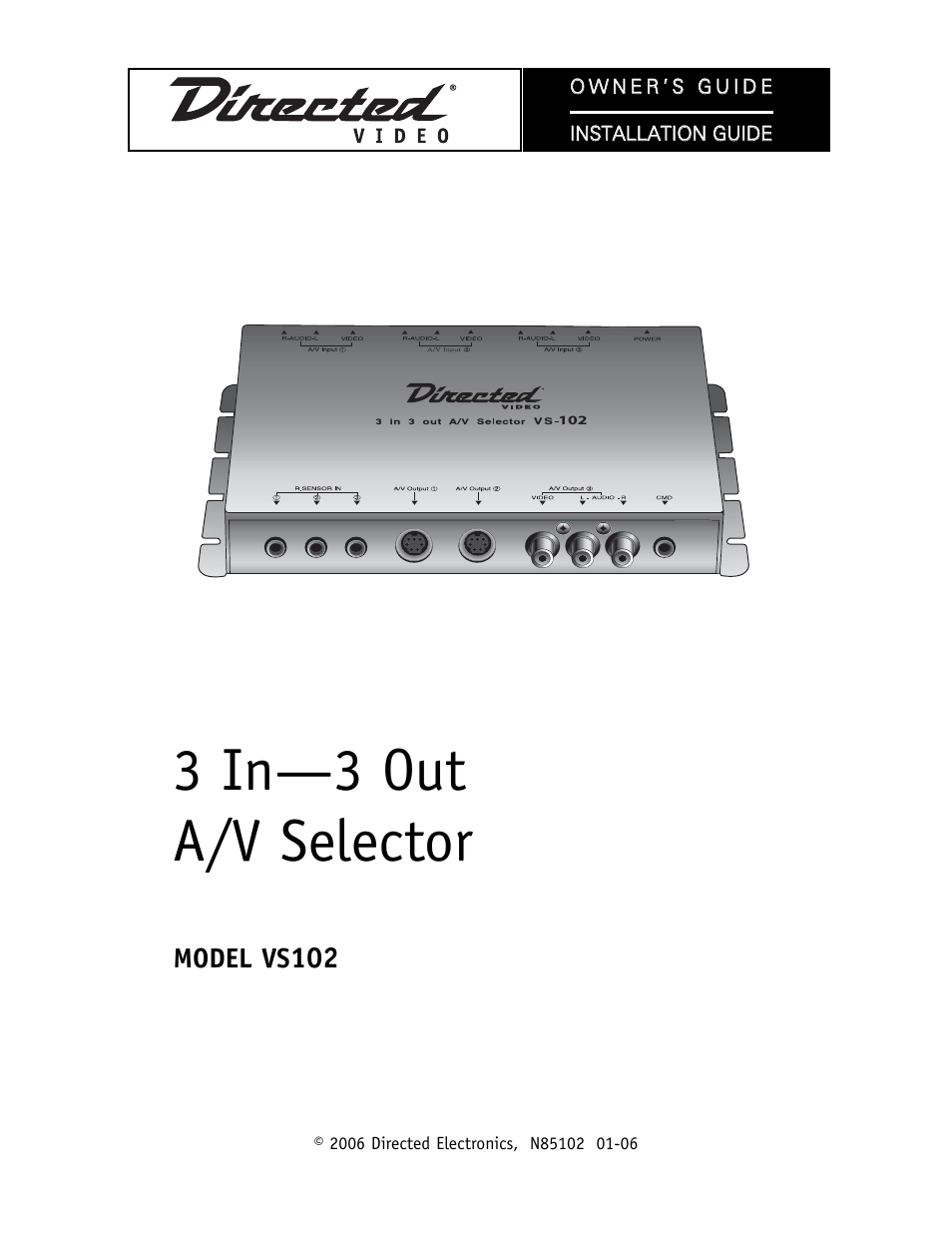 Directed Electronics VS102 User Manual | 9 pages