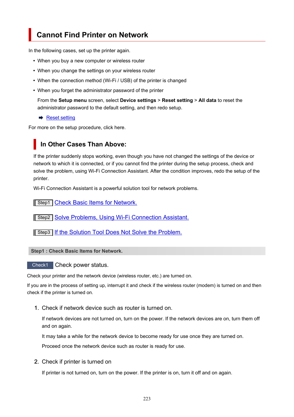 Cannot find printer on network | Canon MAXIFY GX5020 Wireless MegaTank Inkjet Color Printer User Manual | Page 223 / 325