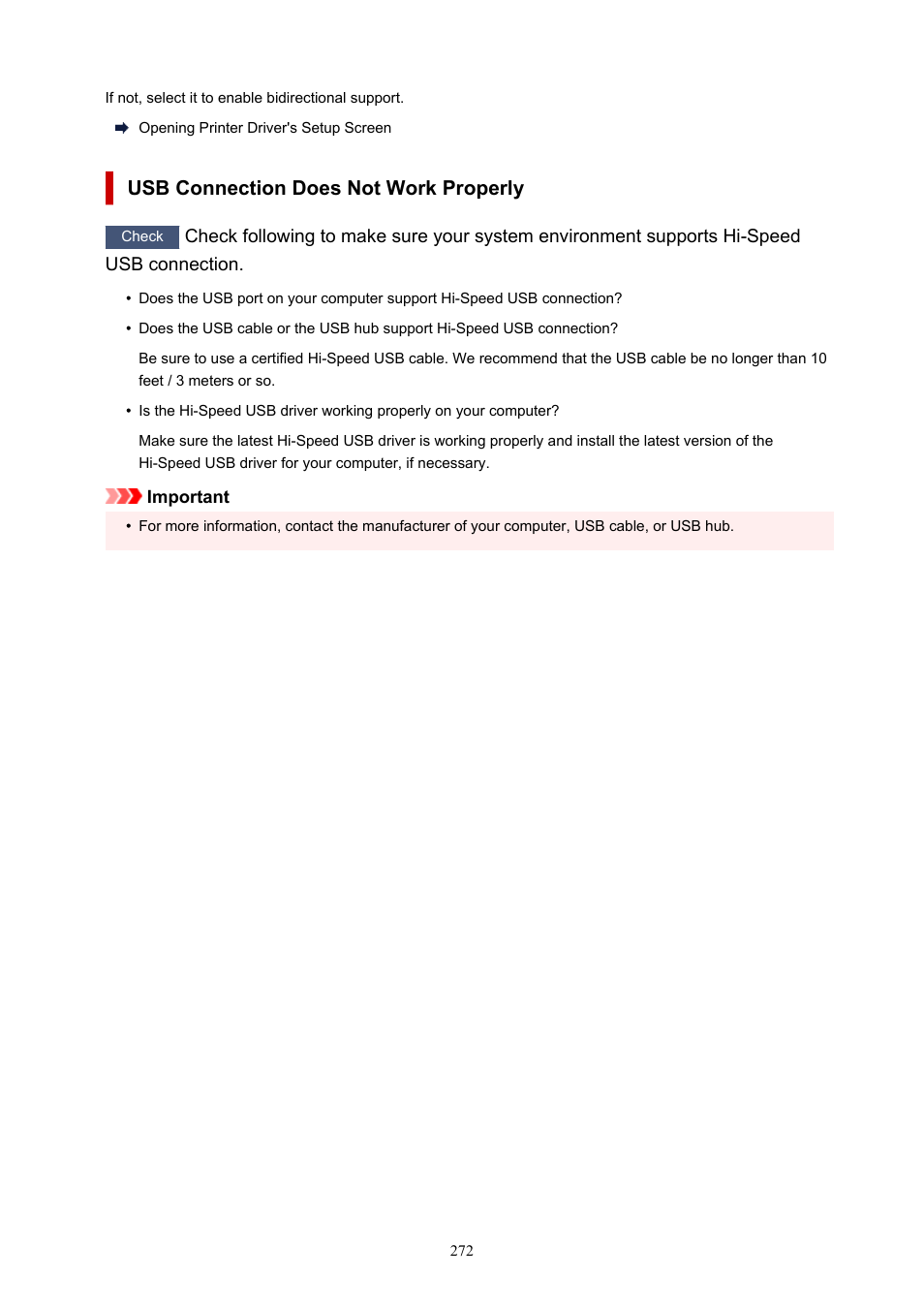 Usb connection does not work properly | Canon MAXIFY GX5020 Wireless MegaTank Inkjet Color Printer User Manual | Page 272 / 325