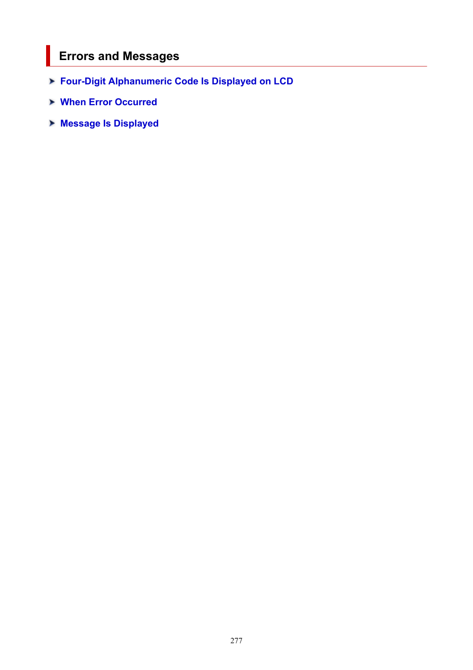 Errors and messages | Canon MAXIFY GX5020 Wireless MegaTank Inkjet Color Printer User Manual | Page 277 / 325