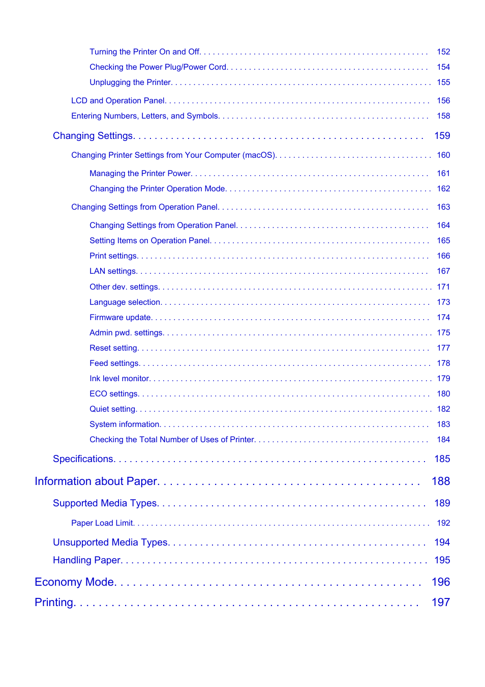Information about paper, Economy mode printing | Canon MAXIFY GX5020 Wireless MegaTank Inkjet Color Printer User Manual | Page 4 / 325