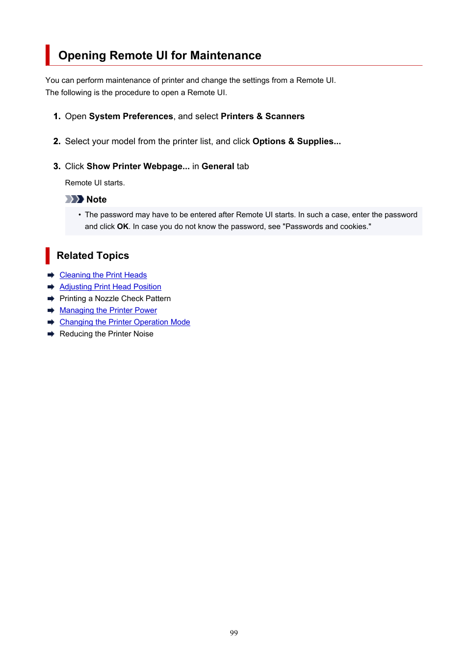 Opening remote ui for maintenance | Canon MAXIFY GX5020 Wireless MegaTank Inkjet Color Printer User Manual | Page 99 / 325