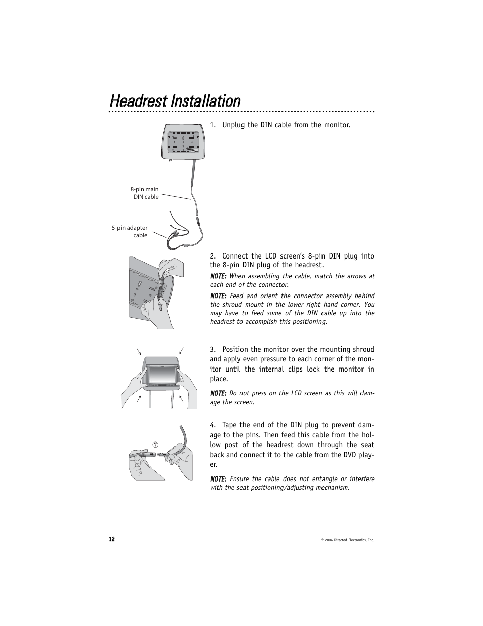 Directed Electronics HVM702A User Manual | Page 12 / 20