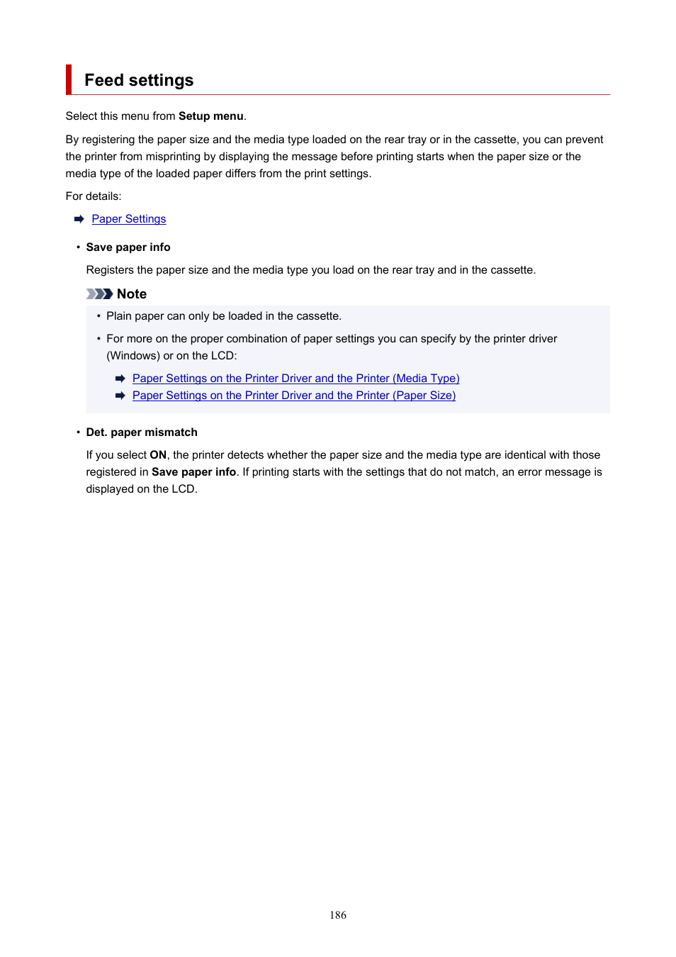Feed settings | Canon PIXMA G5020 Wireless MegaTank Printer User Manual | Page 186 / 422