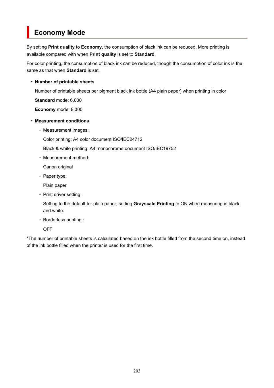 Economy mode | Canon PIXMA G5020 Wireless MegaTank Printer User Manual | Page 203 / 422