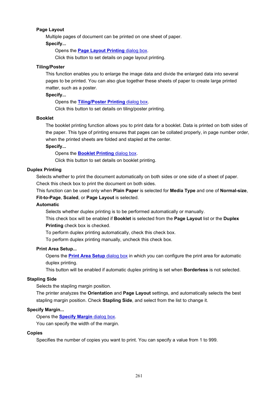 Canon PIXMA G5020 Wireless MegaTank Printer User Manual | Page 261 / 422