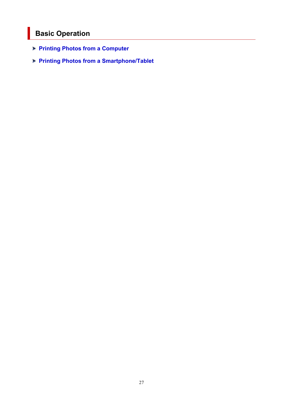 Basic operation | Canon PIXMA G5020 Wireless MegaTank Printer User Manual | Page 27 / 422