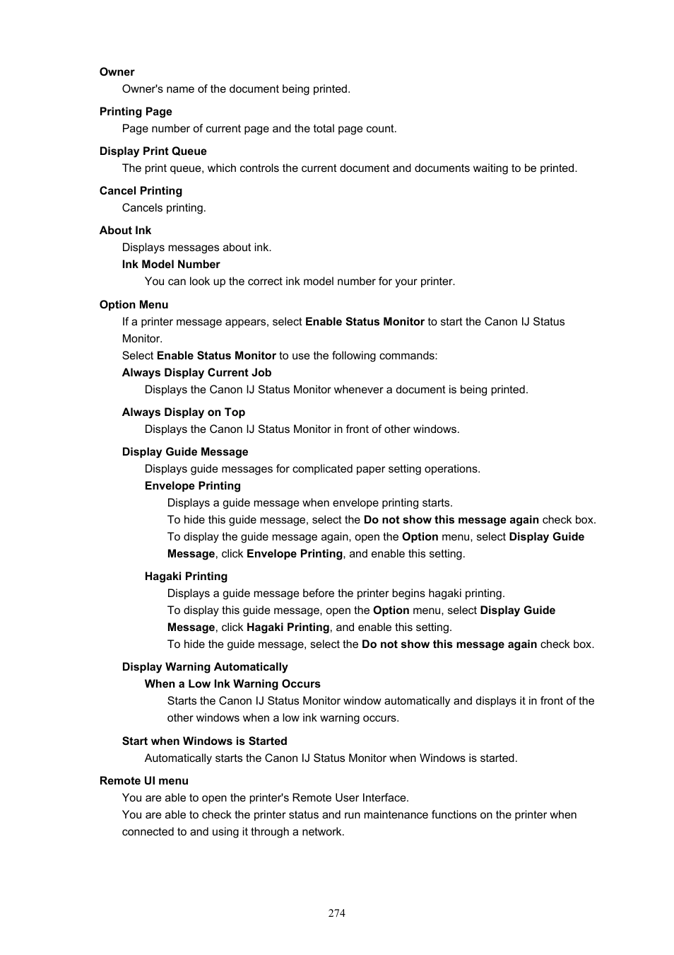 Canon PIXMA G5020 Wireless MegaTank Printer User Manual | Page 274 / 422