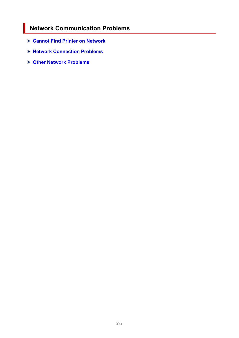 Network communication problems | Canon PIXMA G5020 Wireless MegaTank Printer User Manual | Page 292 / 422