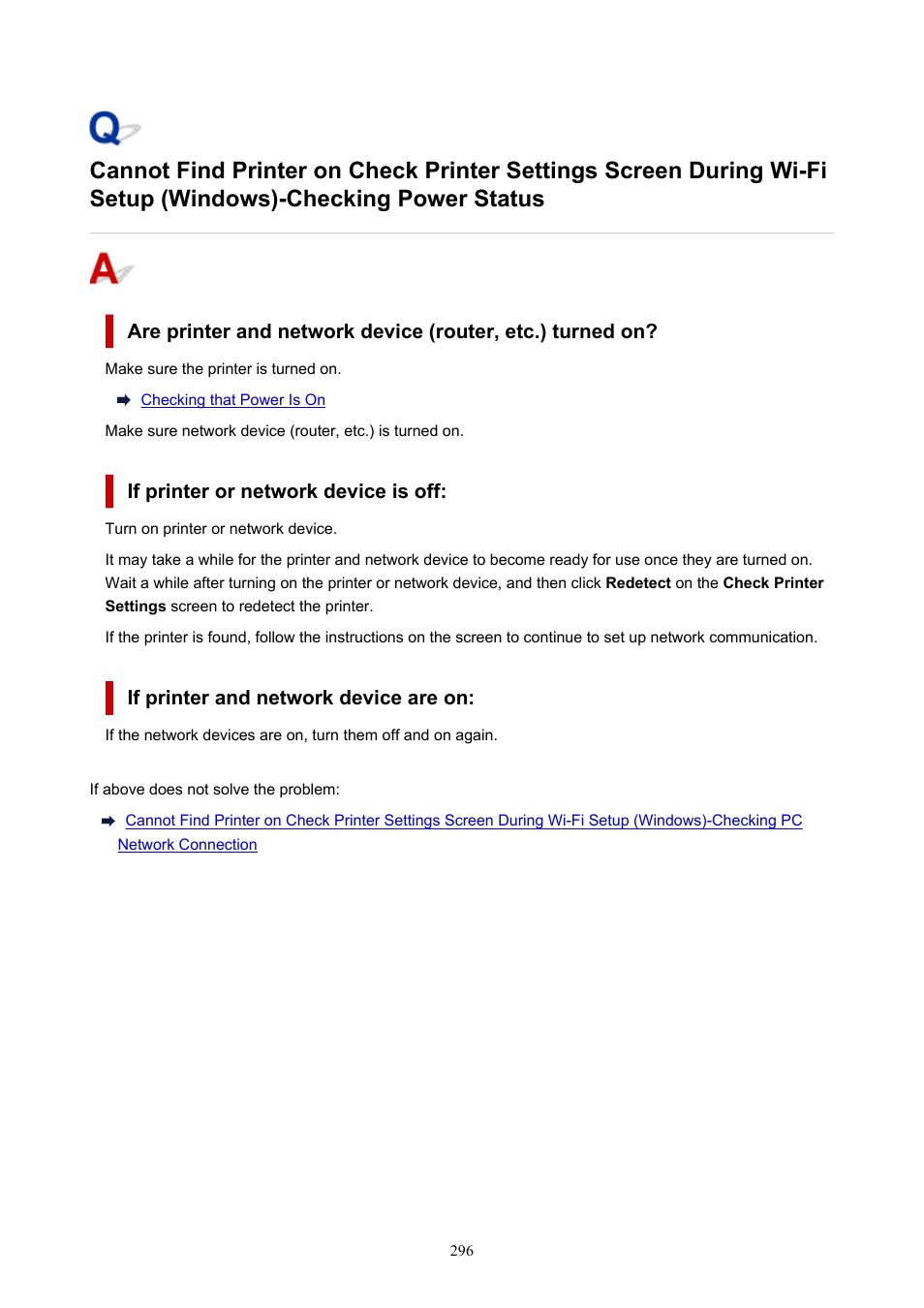 Power status | Canon PIXMA G5020 Wireless MegaTank Printer User Manual | Page 296 / 422