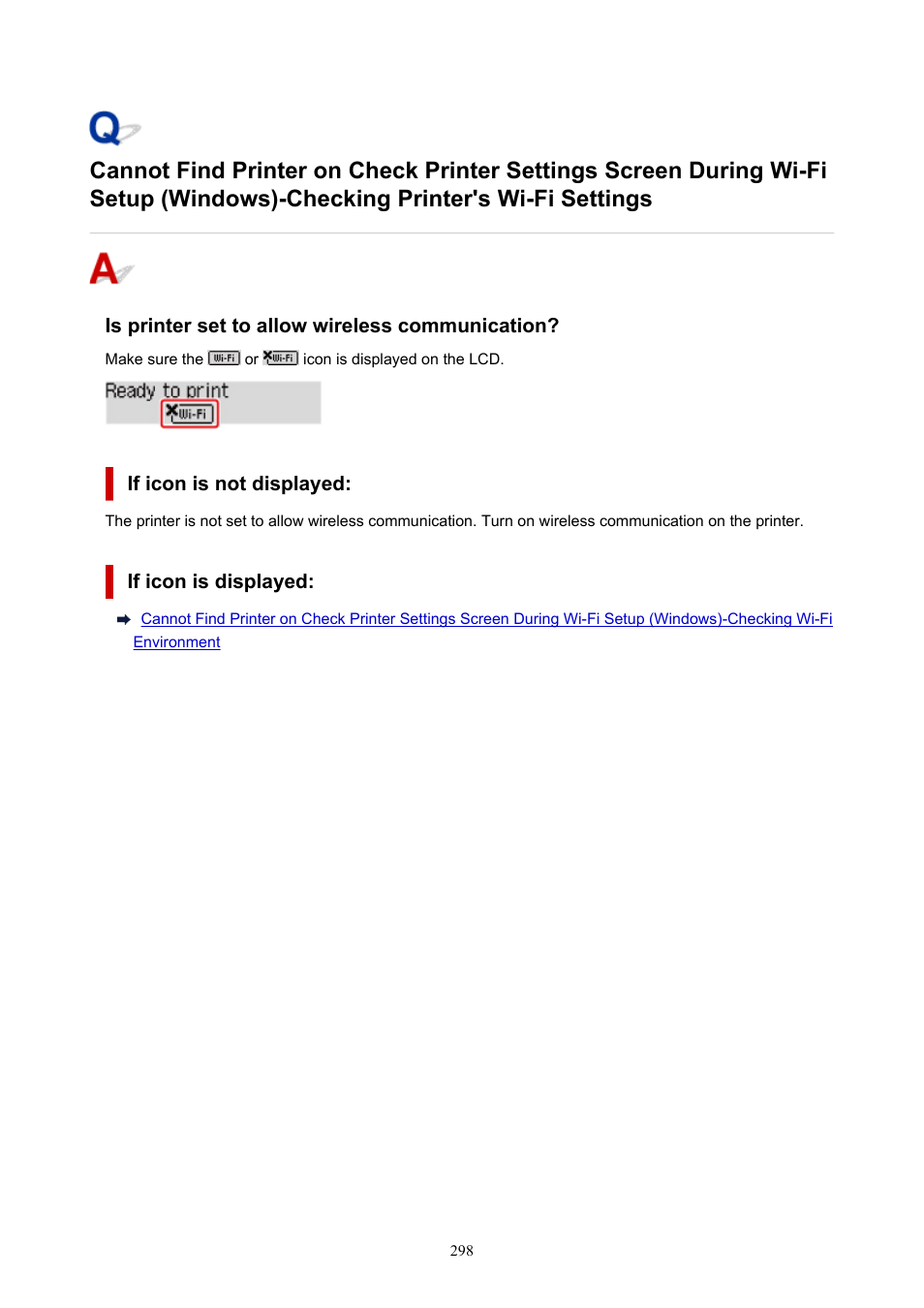 Printer's wi-fi settings | Canon PIXMA G5020 Wireless MegaTank Printer User Manual | Page 298 / 422