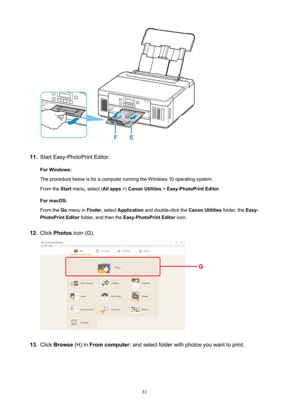 Canon PIXMA G5020 Wireless MegaTank Printer User Manual | Page 31 / 422