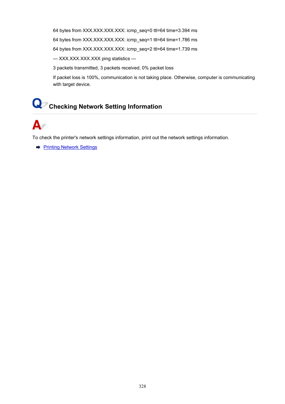 Checking network setting information | Canon PIXMA G5020 Wireless MegaTank Printer User Manual | Page 328 / 422