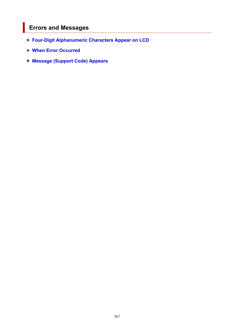 Errors and messages | Canon PIXMA G5020 Wireless MegaTank Printer User Manual | Page 367 / 422