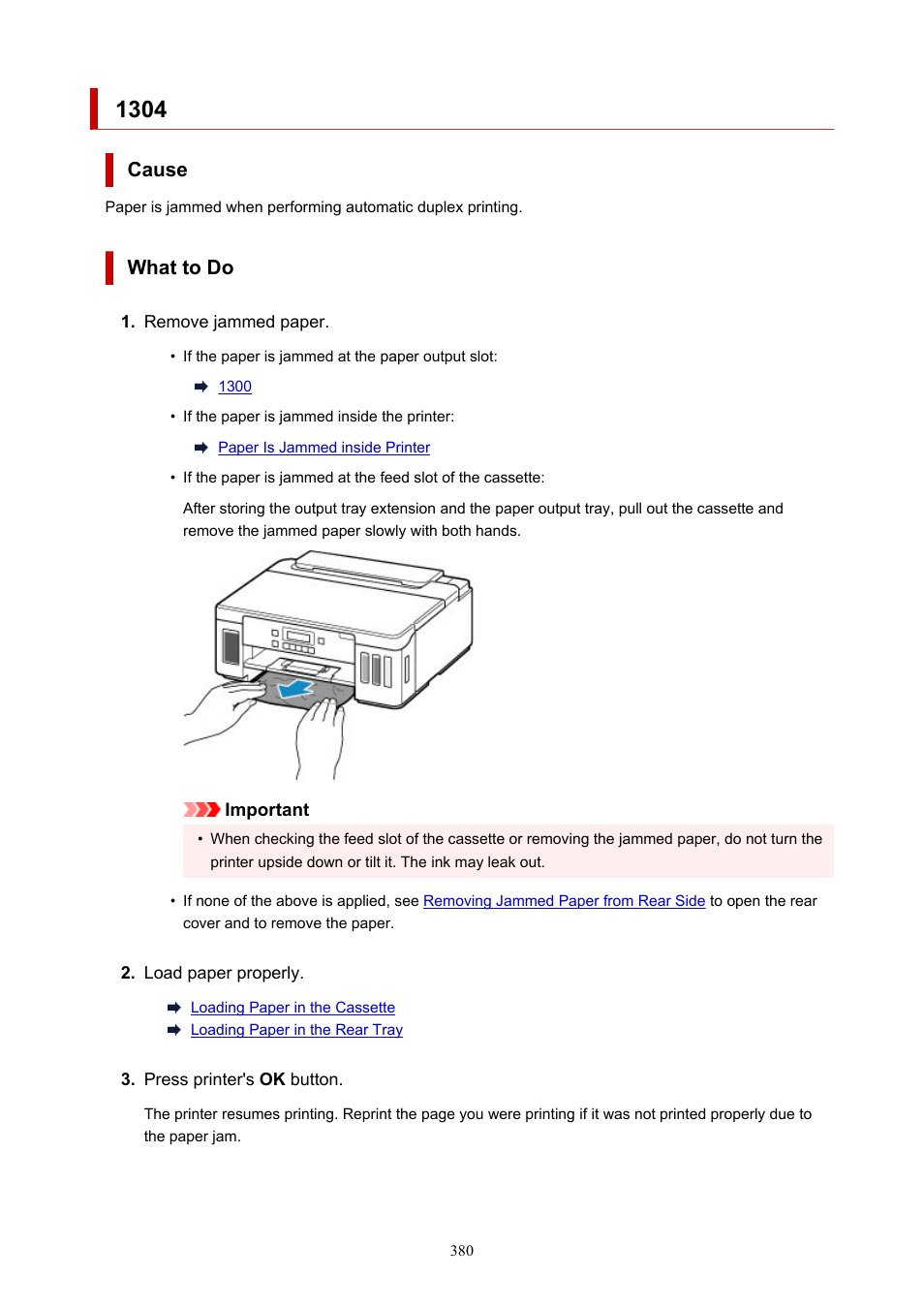 Cause, What to do | Canon PIXMA G5020 Wireless MegaTank Printer User Manual | Page 380 / 422