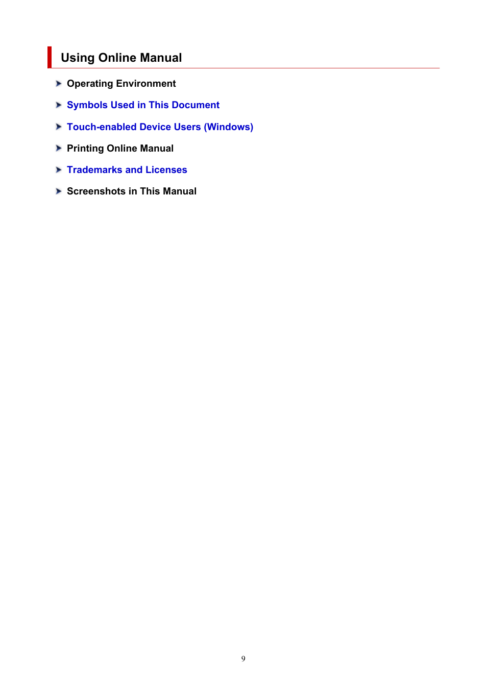 Using online manual | Canon PIXMA G5020 Wireless MegaTank Printer User Manual | Page 9 / 422