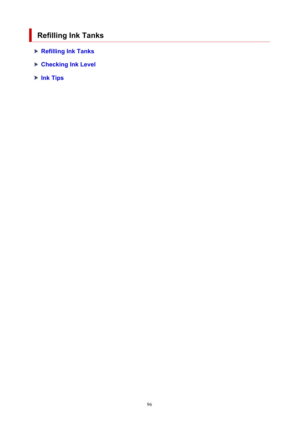 Refilling ink tanks | Canon PIXMA G5020 Wireless MegaTank Printer User Manual | Page 96 / 422