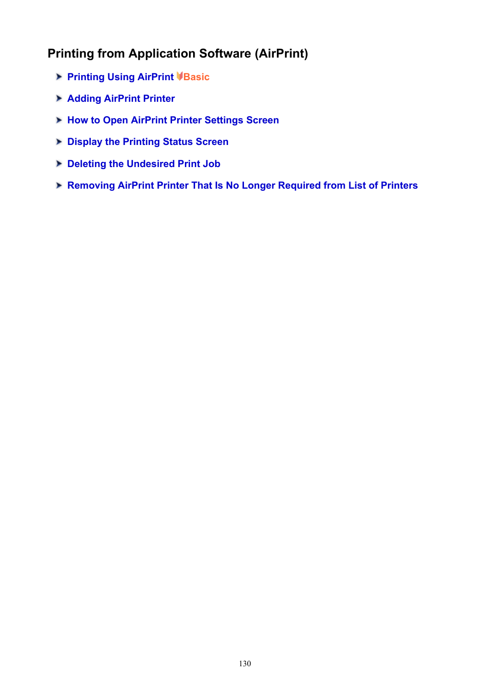 Printing from application software (airprint) | Canon PIXMA TS302 Wireless Inkjet Printer User Manual | Page 130 / 286