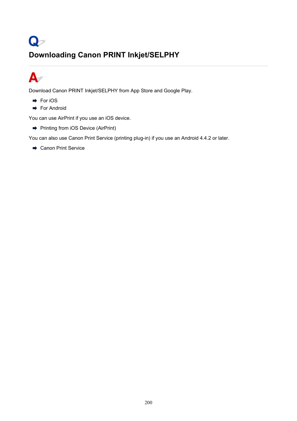 Downloading canon print inkjet/selphy | Canon PIXMA TS302 Wireless Inkjet Printer User Manual | Page 200 / 286
