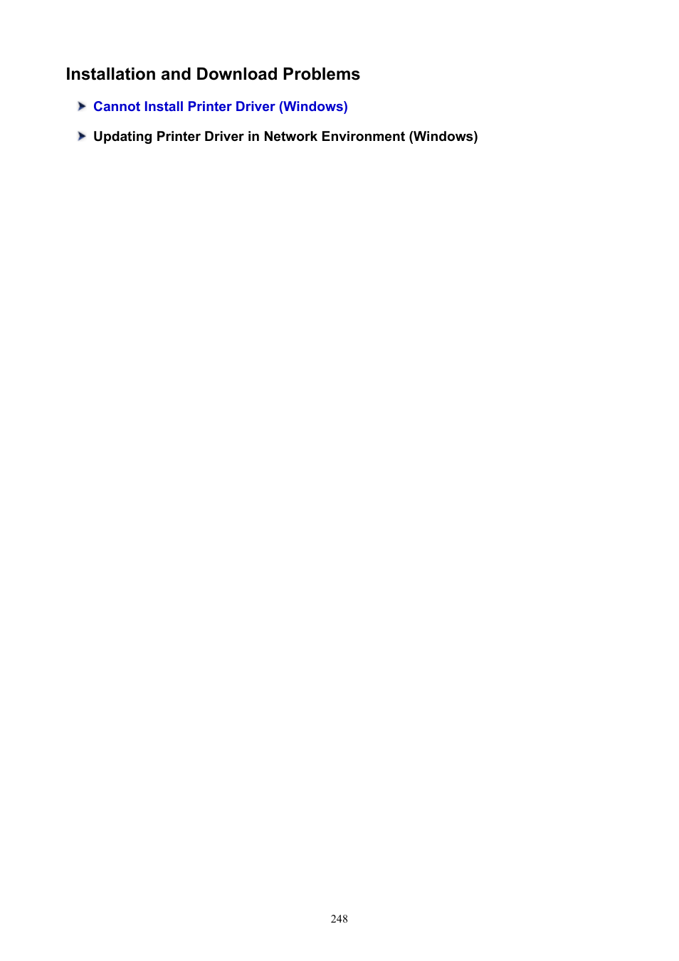 Installation and download problems | Canon PIXMA TS302 Wireless Inkjet Printer User Manual | Page 248 / 286