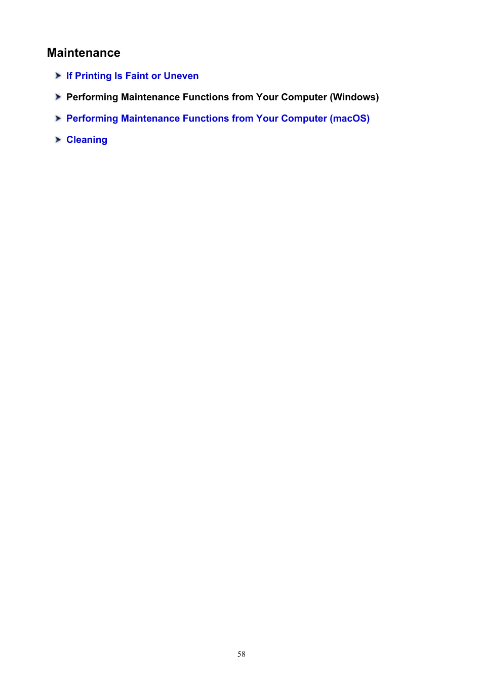 Maintenance | Canon PIXMA TS302 Wireless Inkjet Printer User Manual | Page 58 / 286