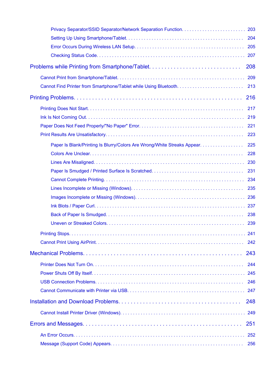 Canon PIXMA TS302 Wireless Inkjet Printer User Manual | Page 6 / 286